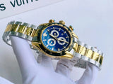 Versace V-Ray Chronograph Quartz Blue Dial Two Tone Steel Strap Watch For Men - VE2I01021 Authentic Buy Shop Now
