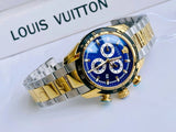Versace V-Ray Chronograph Quartz Blue Dial Two Tone Steel Strap Watch For Men - VE2I01021 Authentic Buy Shop Now