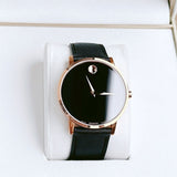 Movado Museum Classic Black Dial Black Leather Strap Watch for Men - 0607196 Authentic Buy Shop Now