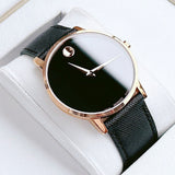 Movado Museum Classic Black Dial Black Leather Strap Watch for Men - 0607196 Authentic Buy Shop Now