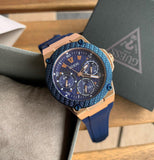 Guess Zena Blue Dial Blue Silicone Strap Watch For Women - W1094L2 Authentic Buy Shop Now