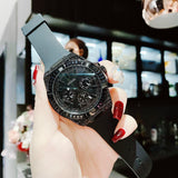 Guess Zeus Multifunction Crystals Black Dial Black Silicone Strap Watch For Men - GW0208G5 Authentic Buy Shop Now