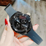 Guess Zeus Multifunction Crystals Black Dial Black Silicone Strap Watch For Men - GW0208G5 Authentic Buy Shop Now
