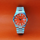 Citizen x Pantone Automatic Blazing Red Dial Silver Steel Strap Watch For Men - NJ0158-89W Authentic Buy Shop Now