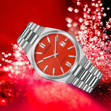 Citizen x Pantone Automatic Blazing Red Dial Silver Steel Strap Watch For Men - NJ0158-89W Authentic Buy Shop Now