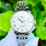 Tissot Le Locle Powermatic 80 Silver Dial Silver Steel Strap Watch for Men - T006.407.11.033.03 Authentic Buy Shop Now
