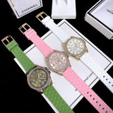 Michael Kors Mini Pilot Quartz Rose Gold Dial Pink Silicone Strap Watch For Women - MK7375 Authentic Buy Shop Now