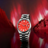 Citizen x Pantone Automatic Blazing Red Dial Silver Steel Strap Watch For Men - NJ0158-89W Authentic Buy Shop Now