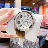 Fossil Grant Twist Multi-Function White Dial Brown Leather Strap Watch for Men - ME1144 Authentic Buy Shop Now