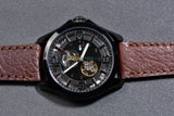 Tommy Hilfiger Bruce Automatic Black Dial Brown Leather Strap Watch for Men - 1791280 Authentic Buy Shop Now