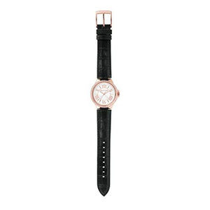 Michael Kors Camille Three-Hand Crystals White Dial Black Leather Strap Watch for Women - MK2962 Authentic Buy Shop Now