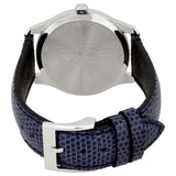 Gucci G-Timeless Signature Mother of Pearl Silver Dial Blue Leather Strap Watch For Women - YA1264049 Authentic Buy Shop Now
