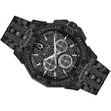 Bulova Octova Chronograph Black Crystal Dial Black Steel Strap Watch for Men - 98C134 Authentic Buy Shop Now