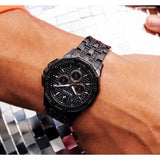 Bulova Octova Chronograph Black Crystal Dial Black Steel Strap Watch for Men - 98C134 Authentic Buy Shop Now