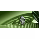 D1 Milano Ultra Thin Moss Green Dial Silver Steel Strap Watch for Men - D1-UTBJ06