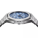 D1 Milano Ultra Thin Olympic Blue Dial Silver Steel Strap Watch for Men - D1-UTBJ35 Authentic Buy Shop Now