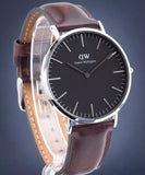 Daniel Wellington Classic Bristol Black Dial Brown Leather Strap Watch For Men - DW00100131 Authentic Buy Shop Now