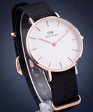Daniel Wellington Classic Petite Cornwall White Dial Green NATO Strap Watch For Women - DW00100253 Authentic Buy Shop Now