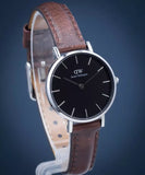 Daniel Wellington Classic Petite Bristol Black Dial Brown Leather Strap Watch For Women - DW00100233 Authentic Buy Shop Now