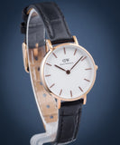 Daniel Wellington Classic Petite Reading White Dial Black Leather Strap Watch For Women - DW00100229 Authentic Buy Shop Now