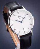 Daniel Wellington Dapper Sheffield White Dial Black Leather Strap Watch For Women - DW00100096 Authentic Buy Shop Now