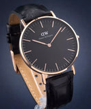 Daniel Wellington Classic Reading Black Dial Black Leather Strap Watch For Women - DW00100141 Authentic Buy Shop Now