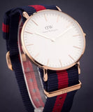 Daniel Wellington Classic Oxford White Dial Two Tone NATO Strap Watch For Women - DW00100029 Authentic Buy Shop Now
