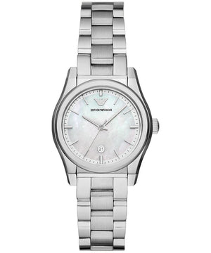Emporio Armani Federica Mother of Pearl Dial Silver Steel Strap Watch For Women - AR11557 Authentic Buy Shop Now