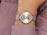 Tommy Hilfiger Angela Chronograph Pink Dial Two Tone Steel Strap Watch for Women - 1782127 Authentic Buy Shop Now