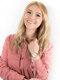 Fossil Carlie Rose Gold Dial Rose Gold Steel Strap Watch for Women - ES4301 Authentic Buy Shop Now
