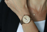 Fossil Tailor Rose Gold Dial Rose Gold Stainless Steel Strap Watch for Women - ES3713 Authentic Buy Shop Now
