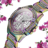 Guess Lady Frontier Diamonds Silver Dial Multicolor Steel Strap Watch for Women - GW0044L1 Authentic Buy Shop Now