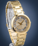 Guess Crystal Clear Analog Gold Dial Gold Steel Strap Watch for Women - GW0470L2 Authentic Buy Shop Now
