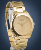 Guess Cubed Analog Gold Dial Gold Steel Strap Watch For Women - GW0606L2 Authentic Buy Shop Now