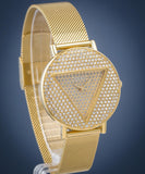 Guess Iconic Diamonds Gold Dial Gold Mesh Bracelet Watch For Women - GW0477L2 Authentic Buy Shop Now