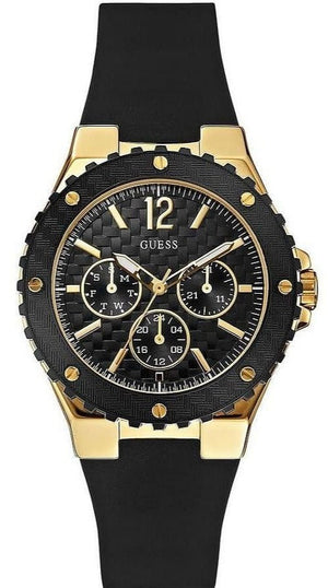 Guess Overdrive Black Dial Black Rubber Strap Watch for Women - W0149L4 Authentic Buy Shop Now