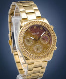 Guess Sol Chronograph Gold Dial Gold Steel Strap Watch For Women - GW0483L2 Authentic Buy Shop Now