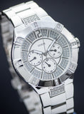 Guess Vista Diamonds Silver Dial Silver Steel Strap Watch for Women - W12080L1 Authentic Buy Shop Now