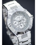 Guess Vista Diamonds Silver Dial Silver Steel Strap Watch for Women - W12080L1 Authentic Buy Shop Now