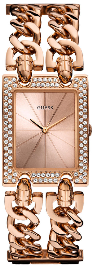 Guess Mod Heavy Metal Diamonds Rose Gold Dial Rose Gold Steel Strap Watch for Women - W0072L3 Authentic Buy Shop Now