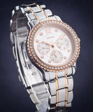 Guess Enchanting Diamonds Silver Dial Two Tone Steel Strap Watch for Women - W0305L3 Authentic Buy Shop Now