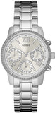Guess Mini Sunrise Silver Dial Silver Steel Strap Watch For Women - W0448L1 Authentic Buy Shop Now