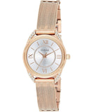 Guess Whisper Silver Dial Rose Gold Mesh Bracelet Watch for Women - W1084L3 Authentic Buy Shop Now