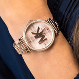 Michael Kors Sofie Quartz Rose Gold Dial Rose Gold Steel Strap Watch For Women - MK4335 Authentic Buy Shop Now