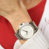 Michael Kors Bradshaw Quartz Silver Dial Silver Steel Strap Watch For Women - MK6554 Authentic Buy Shop Now