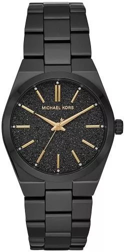 Michael Kors Channing Quartz Black Dial Black Steel Strap Watch For Women - MK6625 Authentic Buy Shop Now