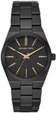 Michael Kors Channing Quartz Black Dial Black Steel Strap Watch For Women - MK6625 Authentic Buy Shop Now