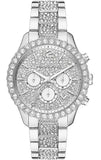 Michael Kors Layton Chronograph Silver Dial Silver Steel Strap Watch For Women - MK6976 Authentic Buy Shop Now