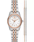 Michael Kors Lexington Three-Hand White Dial Two Tone Steel Strap Watch for Women - MK4817 Authentic Buy Shop Now