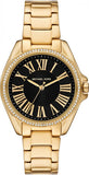 Michael Kors Kacie Analogue Black Dial Gold Steel Strap Watch for Women - MK4852 Authentic Buy Shop Now